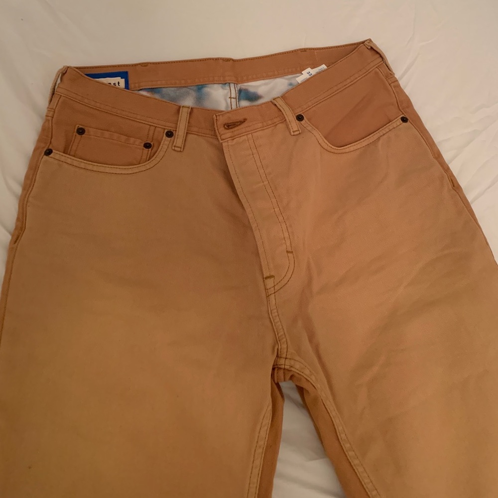 2 toned mustard Acne Studios jeans